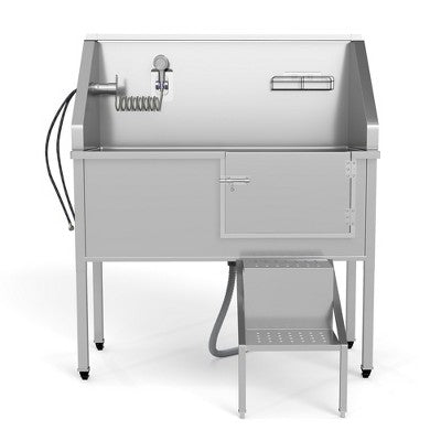 Profesionali nerūdijančio plieno gyvūnų prausimo vonia